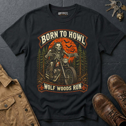 Born to Howl - Wolf Woods Run Vintage Wolf Halloween T Shirt