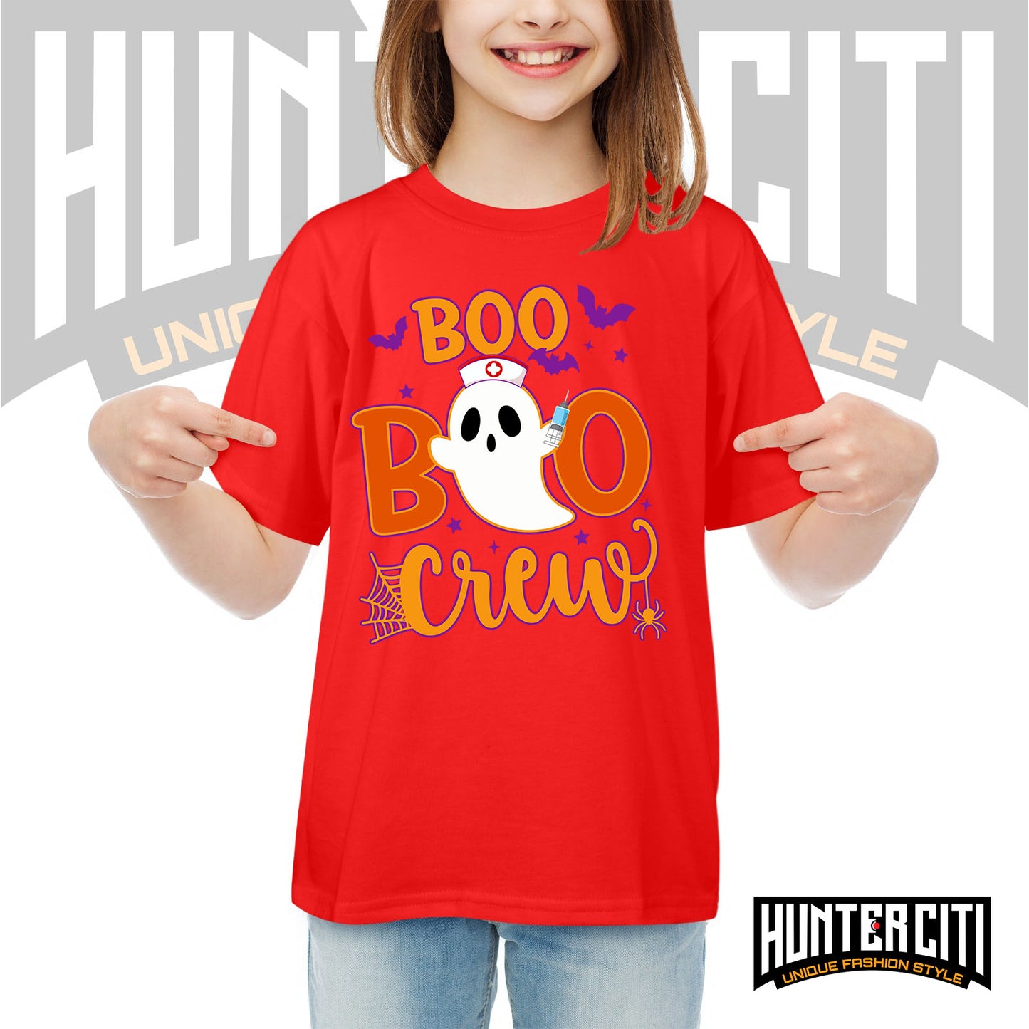 Boo Boo Crew Nurse Halloween Shirt for Kids - Cute Nurse Halloween T-Shirt