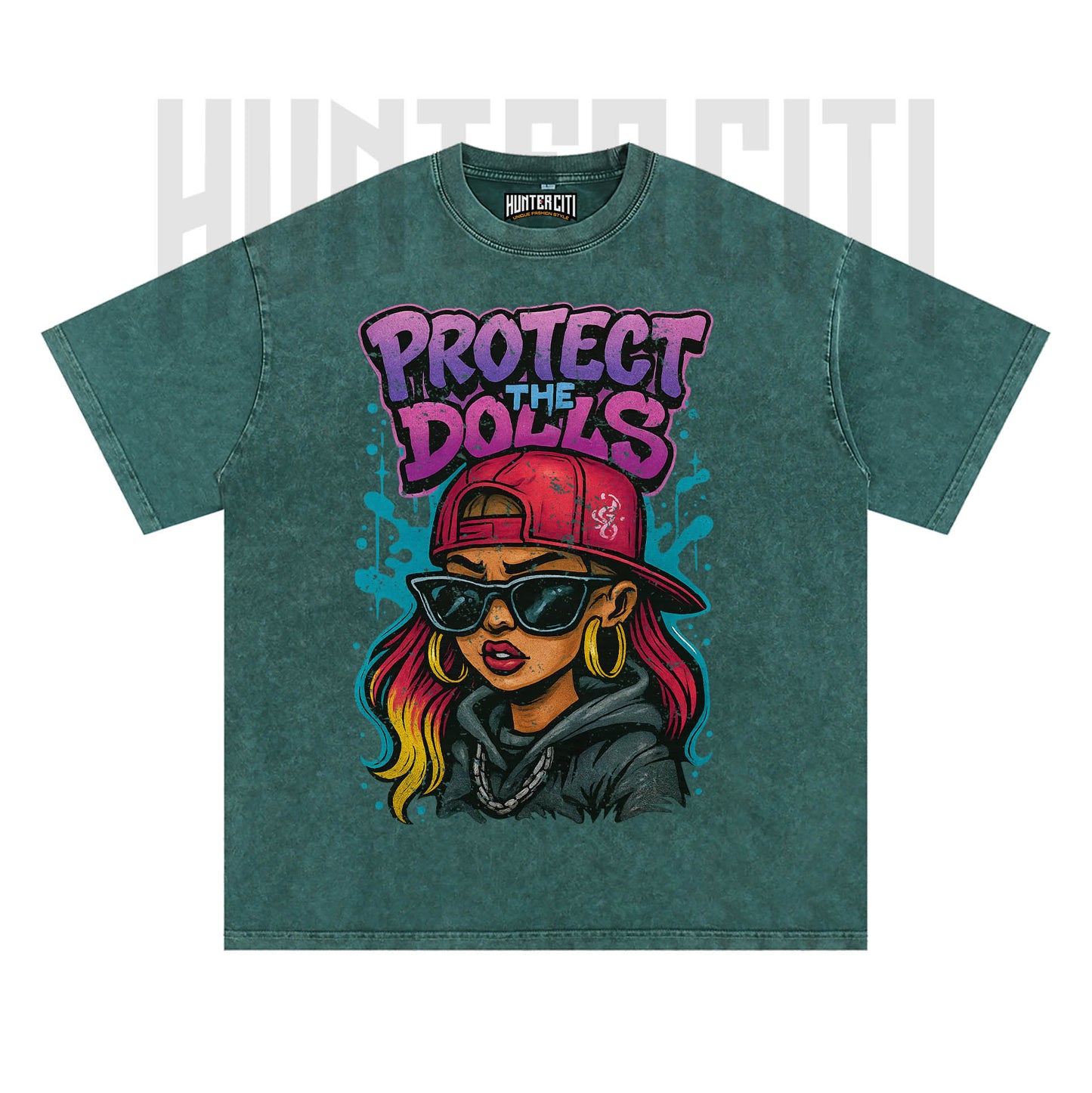 Protect The Dolls T Shirt – Vintage Grunge Graphic Oversize Wash Unisex Tee Streetwear Lovers