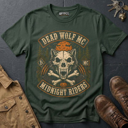 Dead Wolf MC - Midnight Riders Vintage Wolf Halloween T Shirt