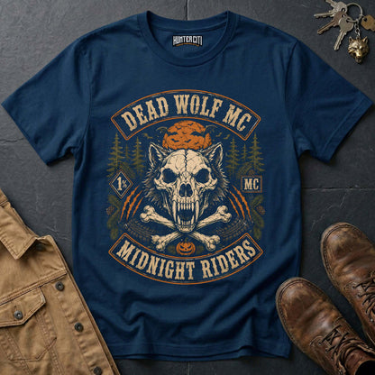 Dead Wolf MC - Midnight Riders Vintage Wolf Halloween T Shirt