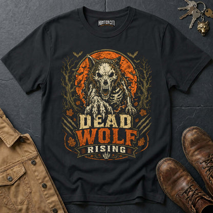 Dead Wolf Rising - Graveyard Alpha Vintage Wolf Halloween T Shirt