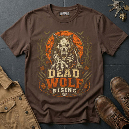 Dead Wolf Rising - Graveyard Alpha Vintage Wolf Halloween T Shirt
