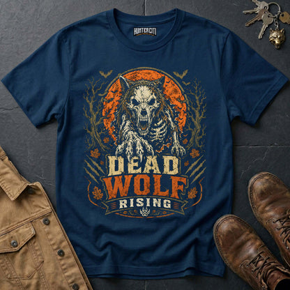 Dead Wolf Rising - Graveyard Alpha Vintage Wolf Halloween T Shirt
