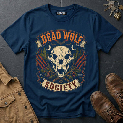 Dead Wolf Society - Gothic Wolf Skull Club Vintage Wolf Halloween Shirt T Shirt