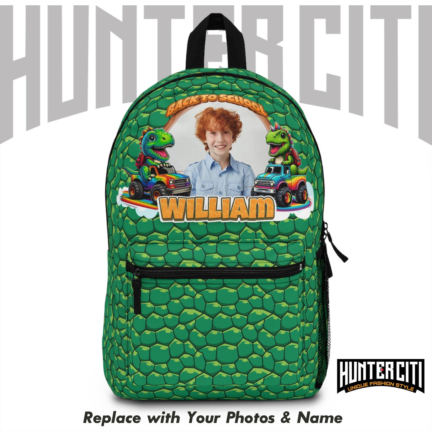 Personalised childs backpack – Custom Name & Photo | Astronaut, Unicorn, Dinosaur, Tie Dye Designs
