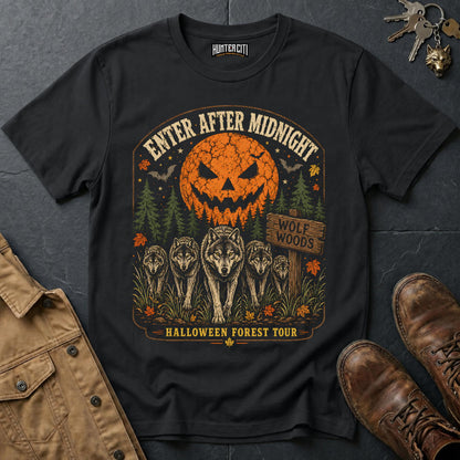 Enter After Midnight - Halloween Forest Tour Vintage Wolf Halloween Shirt