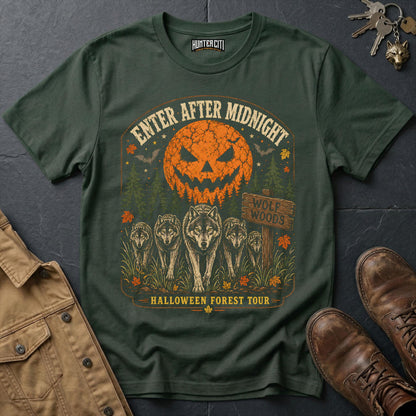 Enter After Midnight - Halloween Forest Tour Vintage Wolf Halloween Shirt