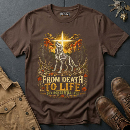 From Death to Life - Dry Bones Will Live Vintage Christian Wolf Halloween T Shirt