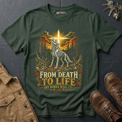 From Death to Life - Dry Bones Will Live Vintage Christian Wolf Halloween T Shirt