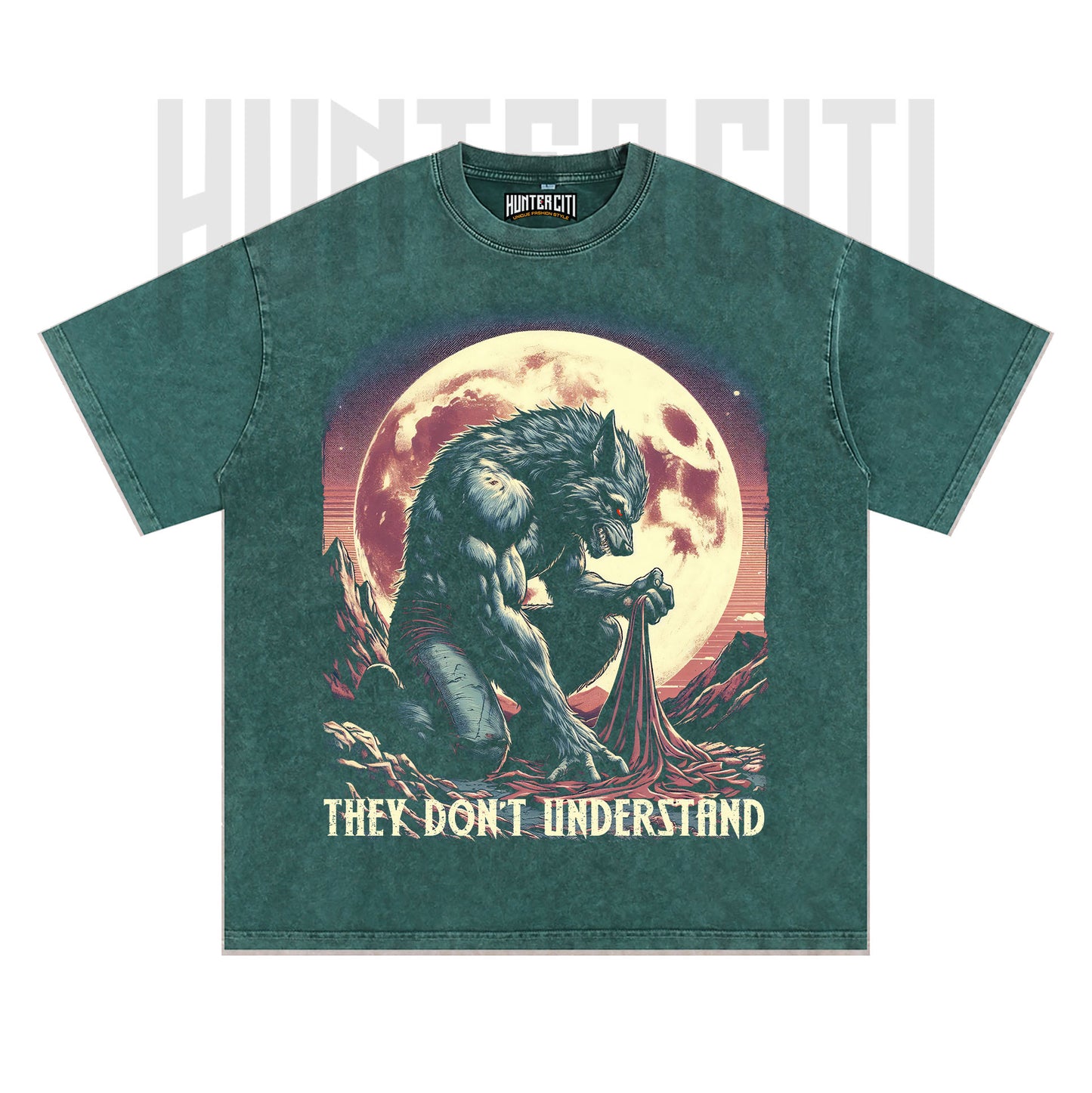 They Don't Understand Wolf T-Shirt, Werewolf Meme Graphic Tee, Vintage 90s Style Oversize Unisex T-Shirt, Retro Alpha Wolf Gift