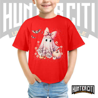 Cute Glitter Ghost & Pumpkin Halloween T Shirt - Glitter Halloween Shirt For Kids!