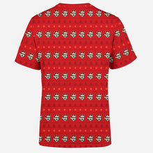 Load image into Gallery viewer, Happy Howl-iday Christmas Funny Santa Wolf Holiday Mens T-Shirt
