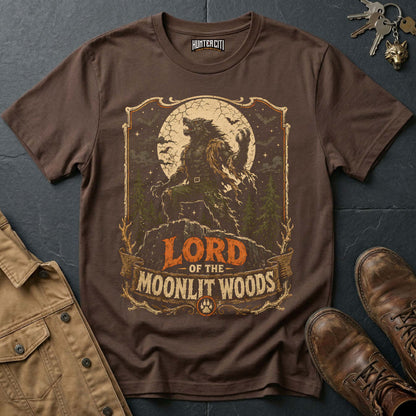 Lord of the Moonlit Woods - Werewolf Hunter Vintage Wolf Halloween T Shirt
