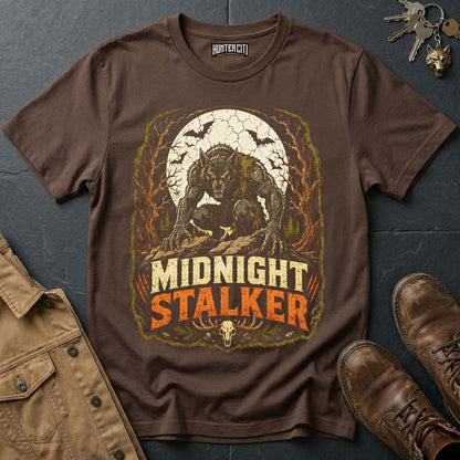 Midnight Stalker - Cemetery Werewolf Vintage Wolf Halloween T Shirt
