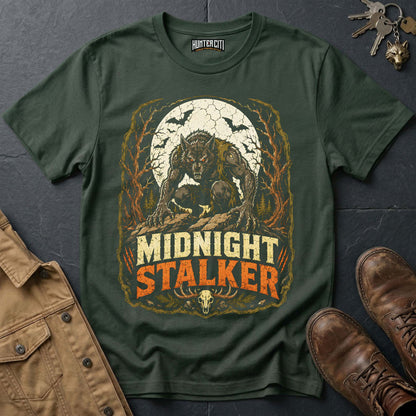 Midnight Stalker - Cemetery Werewolf Vintage Wolf Halloween T Shirt
