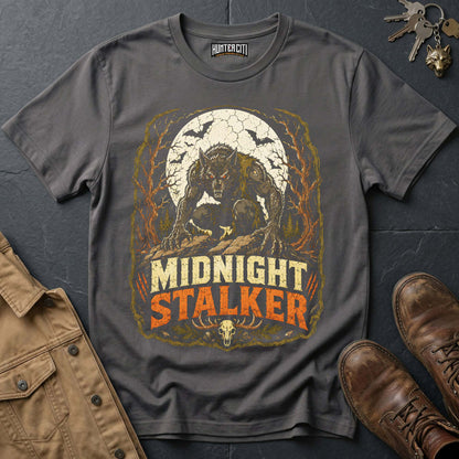 Midnight Stalker - Cemetery Werewolf Vintage Wolf Halloween T Shirt