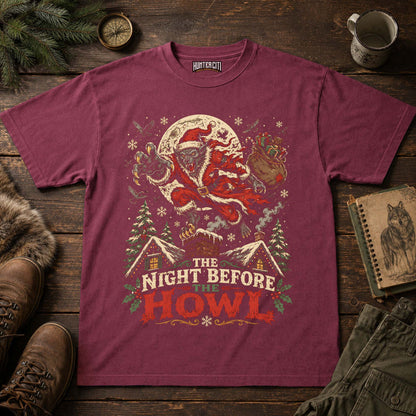 Night Before The Howl Werewolf Christmas T-Shirt
