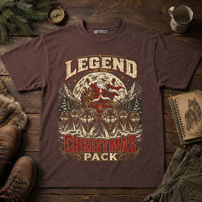 Legend Of The Christmas Pack Santa Wolf T-Shirt