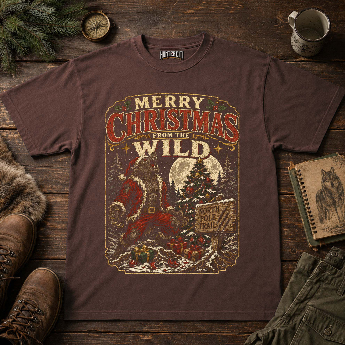 Merry Christmas From The Wild Rugged T-Shirt