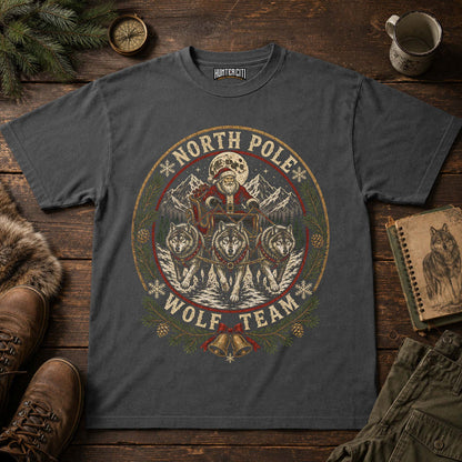 North Pole Wolf Team Heritage Christmas T-Shirt