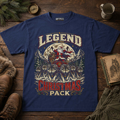 Legend Of The Christmas Pack Santa Wolf T-Shirt