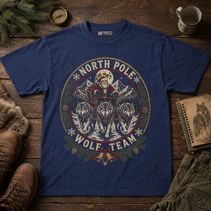 North Pole Wolf Team Heritage Christmas T-Shirt