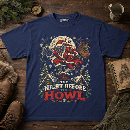 Night Before The Howl Werewolf Christmas T-Shirt