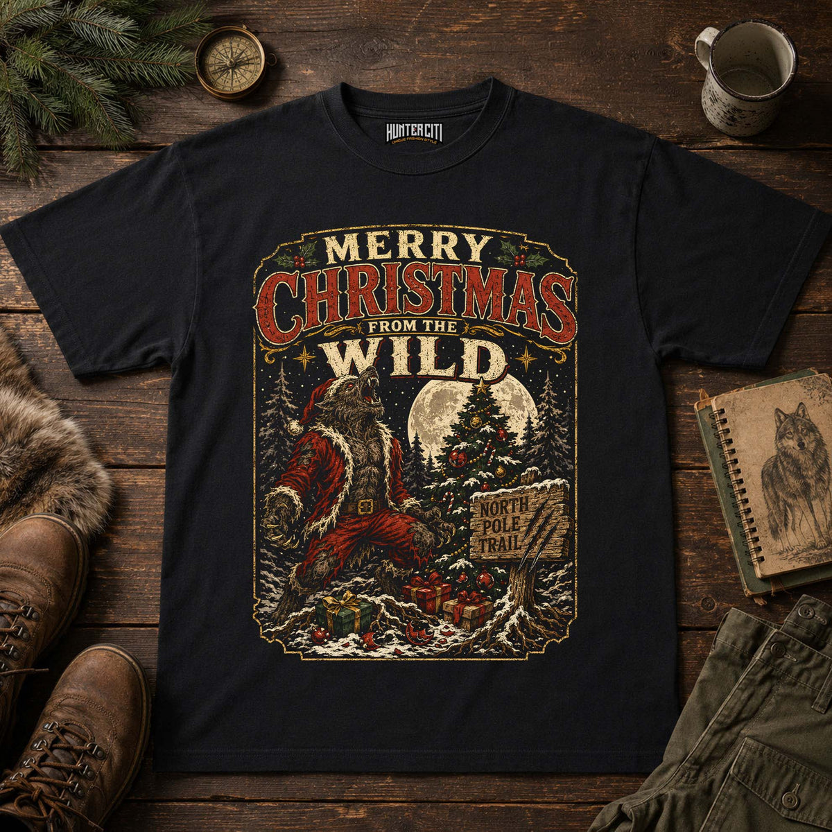 Merry Christmas From The Wild Rugged T-Shirt