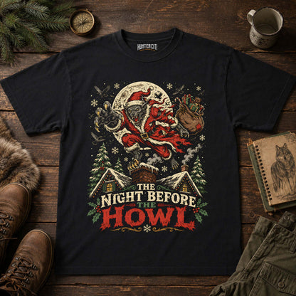 Night Before The Howl Werewolf Christmas T-Shirt