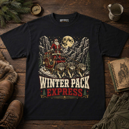 Winter Pack Express Santa Wolf Christmas Unisex T-Shirt