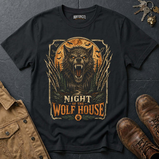 Night of the Wolf House - Vintage Werewolf Terror Vintage Wolf Halloween T Shirt
