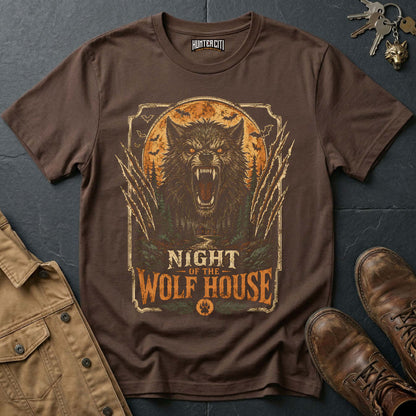 Night of the Wolf House - Vintage Werewolf Terror Vintage Wolf Halloween T Shirt
