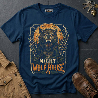 Night of the Wolf House - Vintage Werewolf Terror Vintage Wolf Halloween T Shirt