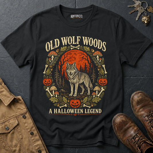 Old Wolf Woods - A Halloween Legend Vintage Wolf Halloween Shirt