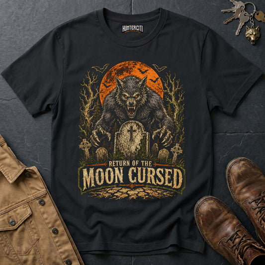 Return of the Moon Cursed - Graveyard Werewolf Vintage Wolf Halloween T Shirt