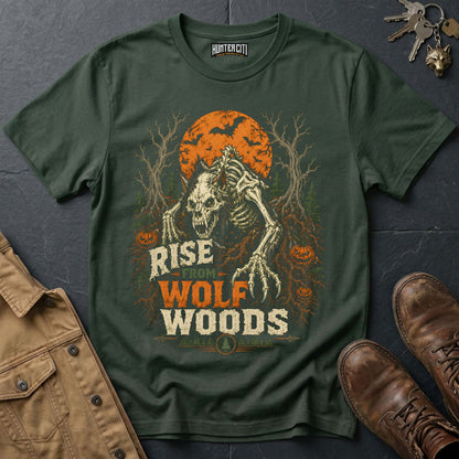 Rise From Wolf Woods - Moonlit Werewolf Vintage Wolf Halloween T Shirt