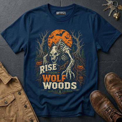 Rise From Wolf Woods - Moonlit Werewolf Vintage Wolf Halloween T Shirt