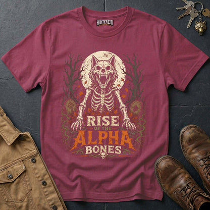 Rise of the Alpha Bones - Undead Wolf Vintage Wolf Halloween T Shirt