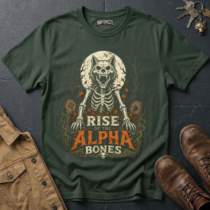 Rise of the Alpha Bones - Undead Wolf Vintage Wolf Halloween T Shirt