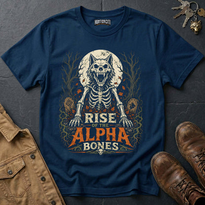 Rise of the Alpha Bones - Undead Wolf Vintage Wolf Halloween T Shirt