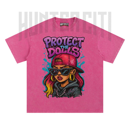 Protect The Dolls T Shirt – Vintage Grunge Graphic Oversize Wash Unisex Tee Streetwear Lovers