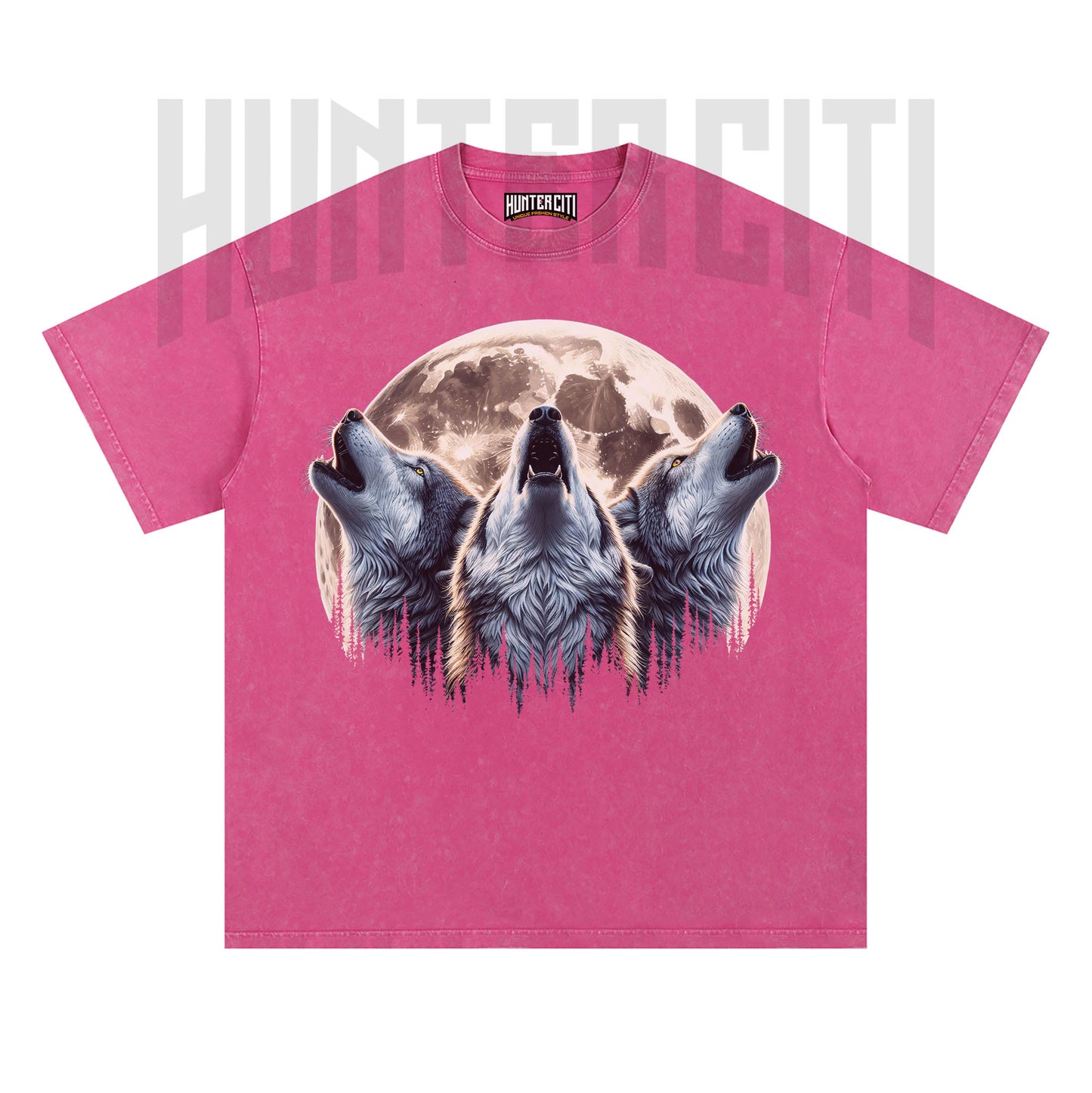 Three Wolf Moon T-Shirt, Vintage 90s Howling Wolf Graphic Tee, Wolf Pack Shirt, Oversize Acid Wash Unisex T-Shirt, Gift for Wolf Lovers