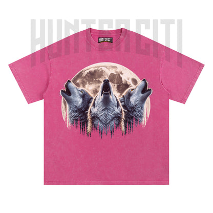 Three Wolf Moon T-Shirt, Vintage 90s Howling Wolf Graphic Tee, Wolf Pack Shirt, Oversize Acid Wash Unisex T-Shirt, Gift for Wolf Lovers