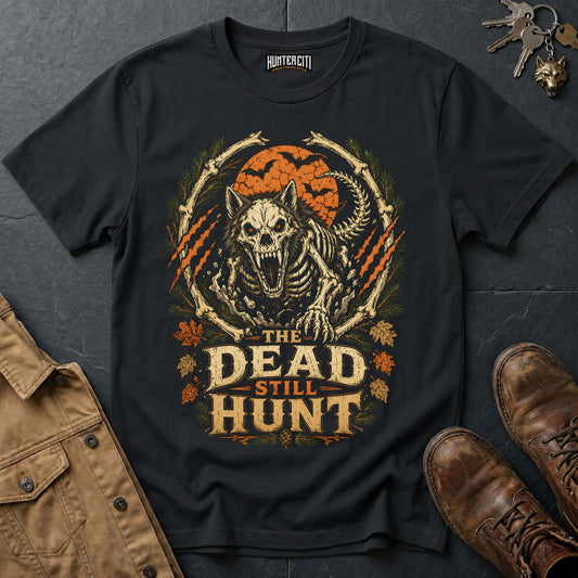 The Dead Still Hunt - Undead Wolf Vintage Wolf Halloween T Shirt
