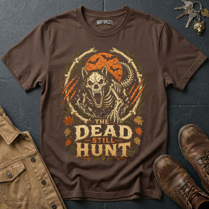The Dead Still Hunt - Undead Wolf Vintage Wolf Halloween T Shirt
