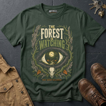 The Forest Is Watching - Wolf Woods Halloween Vintage Wolf Halloween Shirt