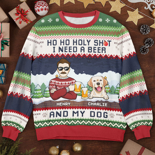 Personalized Ugly Christmas Sweater - Unisex Wool Jumper - Gift For Pet Owners, Pet Lovers, Whole Family!