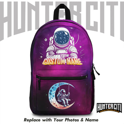 Personalised childs backpack – Custom Name & Photo | Astronaut, Unicorn, Dinosaur, Tie Dye Designs