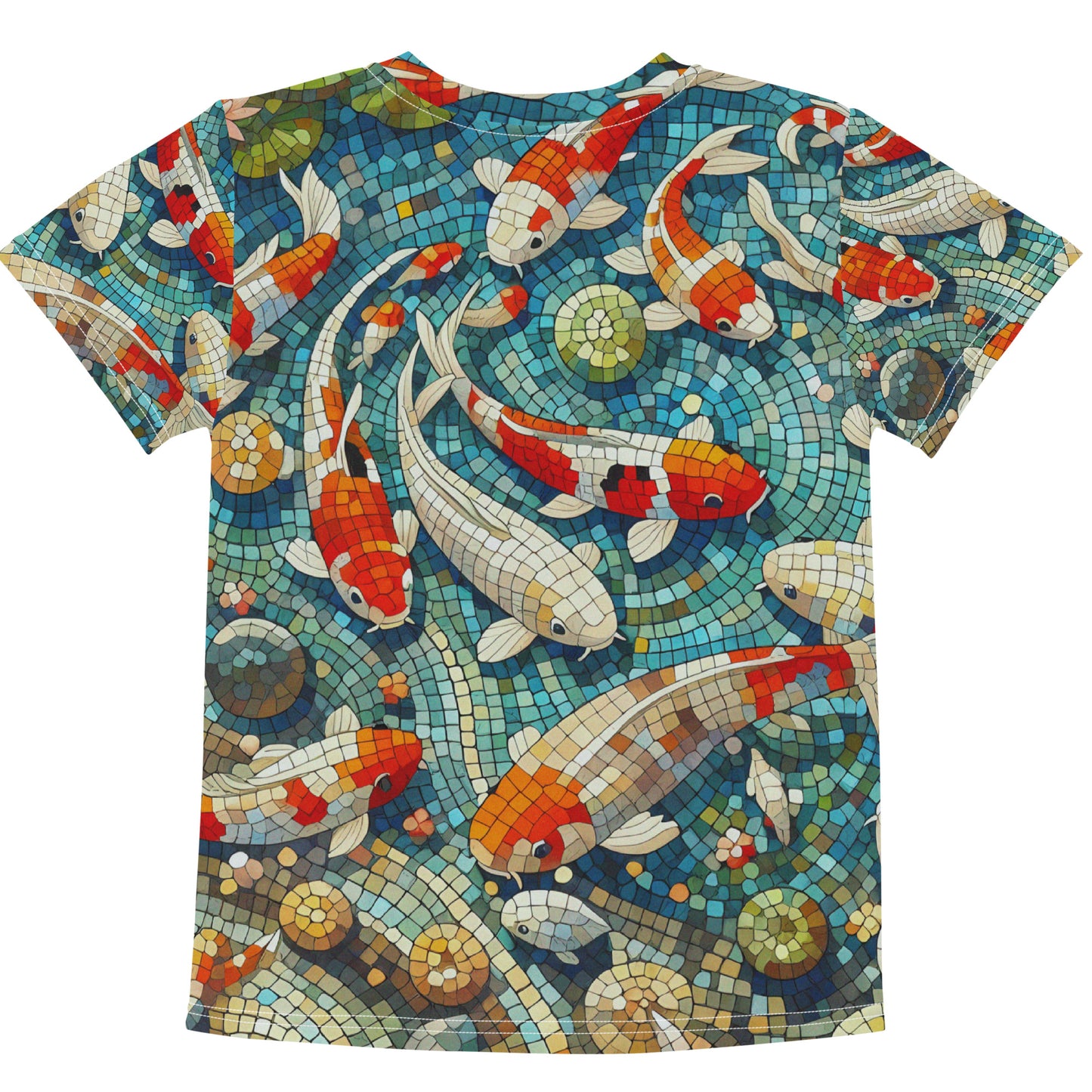 Koi Pond Mosaic Vintage Kids T-shirt
